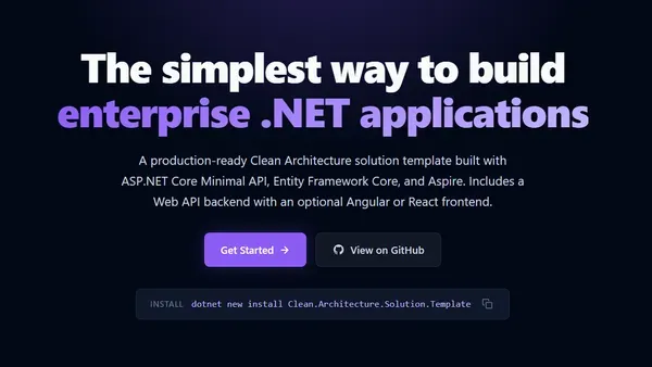 Clean Architecture Template 10.8.0 Released